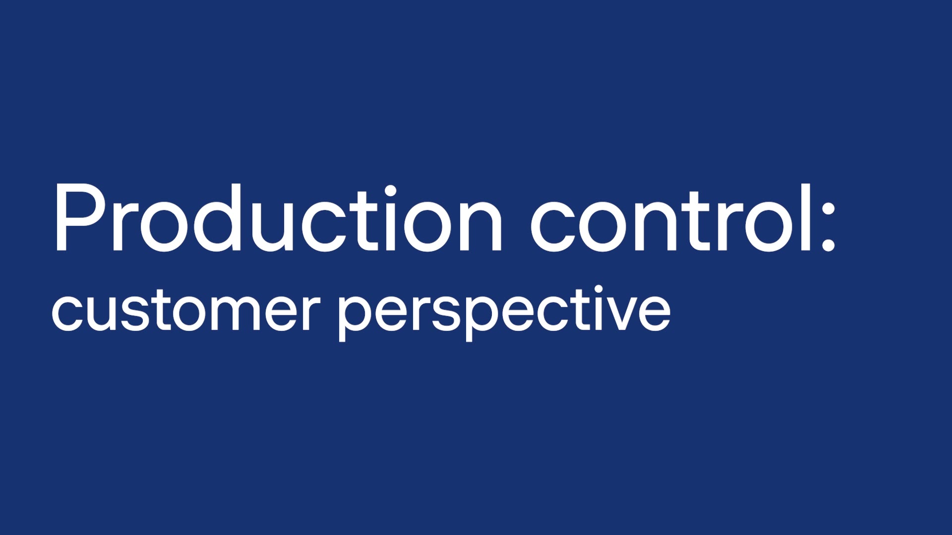 Skanska · Production Control